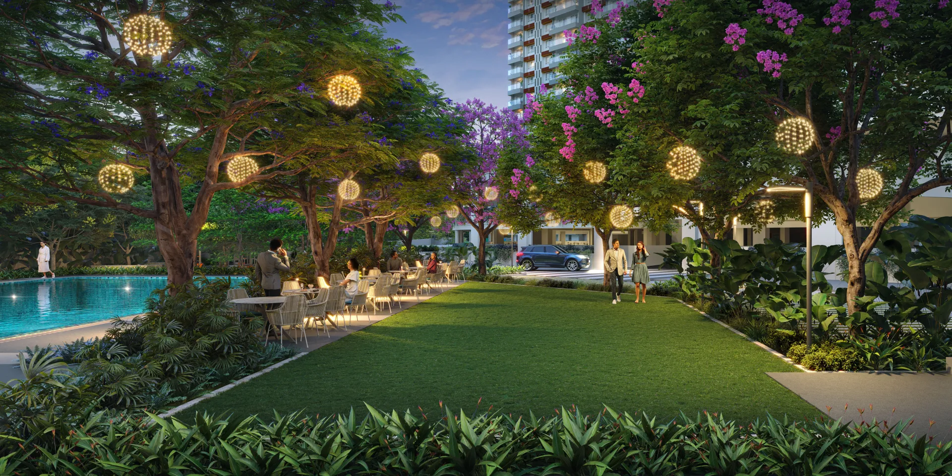 Grand party lawn